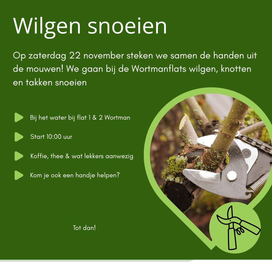 Wilgen knotten in de Flevowijk